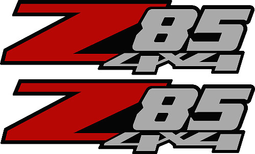 2 - Z85 4x4 Chevy Decal Sticker Onderdelen voor Silverado GMC Sierra Z71 stijl