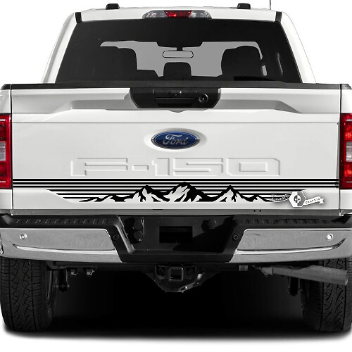 Ford F-150 XLT achterklep streep bergen schaduw graphics zijstickers stickers
