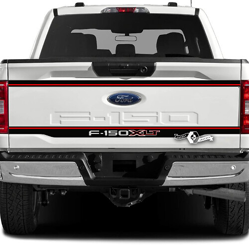 Achterklep Streep Logo Zijgrafieken Decals Stickers 3 voor Ford F-150 XLT