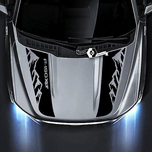 Motorkap Mountains Graphics Decals Stickers 2 voor Ford F-150 XLT