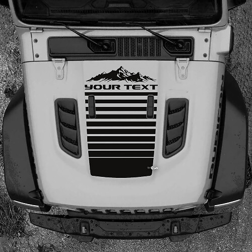 Hood Jeep RUBICON Wrangler JL Vinyl Banner Bergen Lijnen Decal Sticker Graphics
