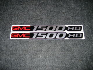 2 GMC 1500 HD STICKERS GMC 1500 HD SIERRA BADGE STICKERS