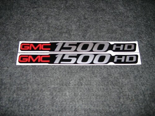GMC 1500 HD-badge vinylstickerset voor Sierra-truck