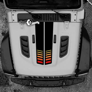 Motorkap Jeep RUBICON Wrangler JL Vinyl Gradient Decal Sticker Graphics
