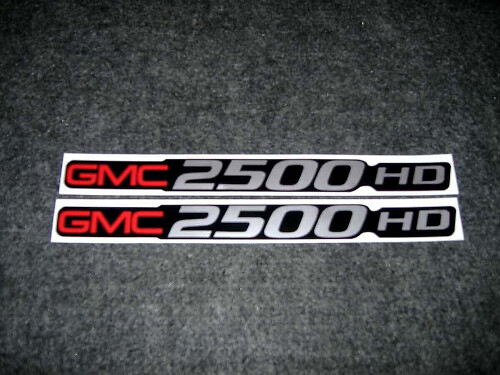 GMC 2500 HD-badge vinylstickerset voor GMC Sierra