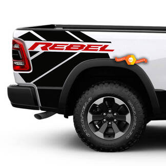 Paar Dodge Ram 1500 Rebel Splash vinyl zijsticker vrachtwagen voertuig grafische pick-up 2 kleuren
