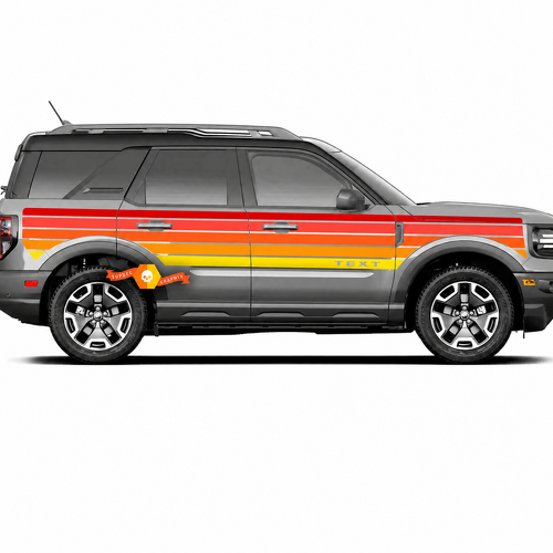 Zijdeur Retro Vintage Strepen Decal Vinyl Stickers Graphics 3 voor Musclecar horse