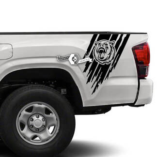 2x Toyota Tacoma SR5 bedzijde beer modder vinyl stickers grafische sticker
