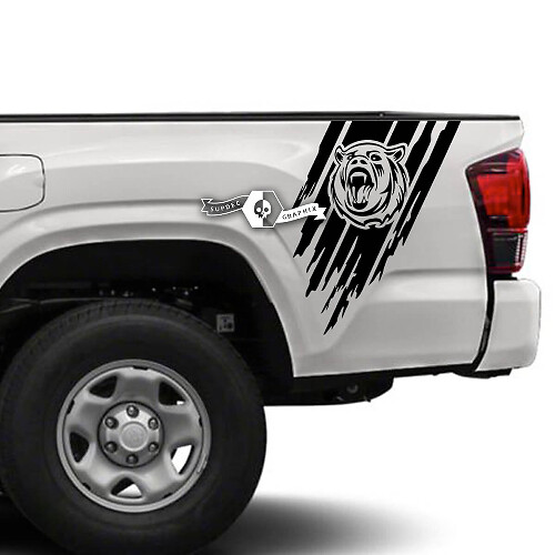2x Toyota Tacoma SR5 bedzijde beer modder vinyl stickers grafische sticker

