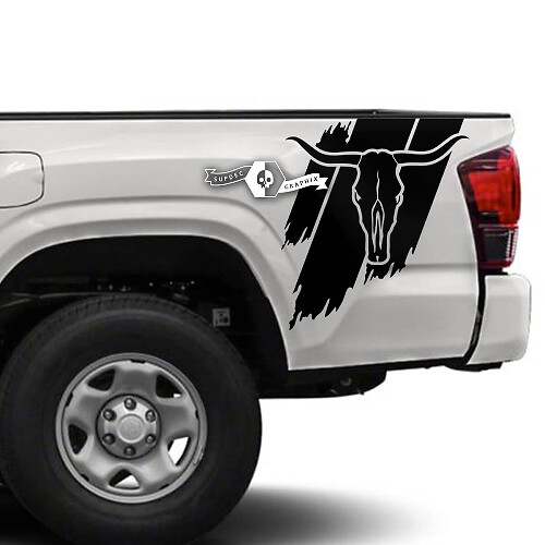2x Toyota Tacoma SR5 bedzijde beer modder vinyl stickers grafische sticker

