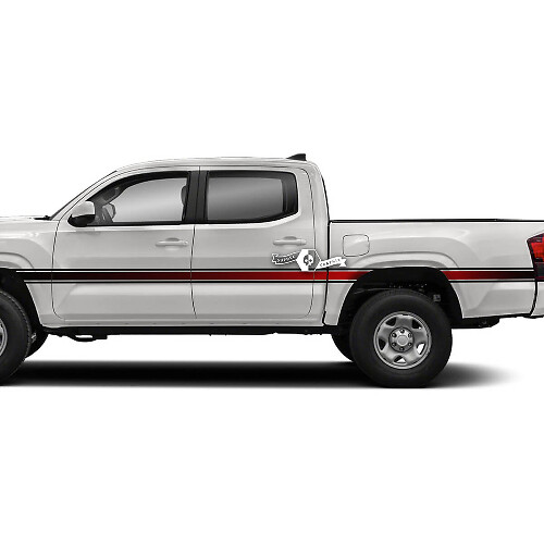 Paar Toyota Tacoma SR5 deuren gradiënt zijkant vinyl stickers grafische sticker
