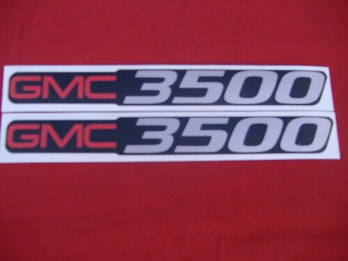 2 GMC 3500 STICKERS GMC 3500 SIERRA MAAT BADGE STICKERS STICKERS
