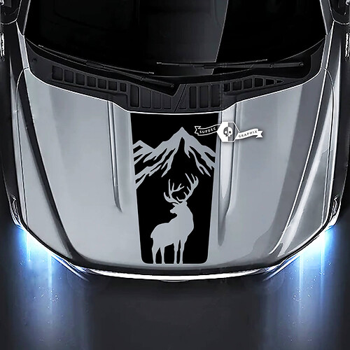 Herten & Bergen Streep Motorkap Vinyl Decal Sticker voor Musclecar truck 2015-2020