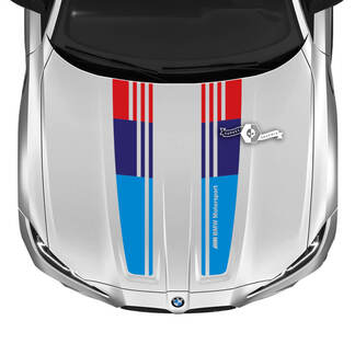 2021+ BMW M4 M3 G80 G82 G83 M Performance Hood M Kleur Logo Dual Vinyl Decal Sticker
