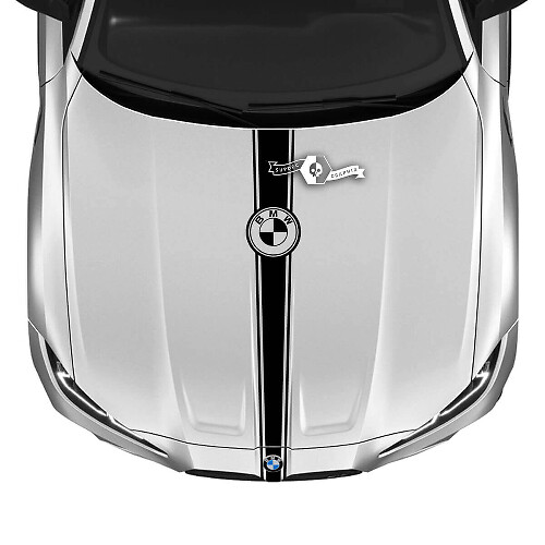 Vinylstrip midden motorkap sticker voor 2021+ BMW M3 M4 G80 G82 G83