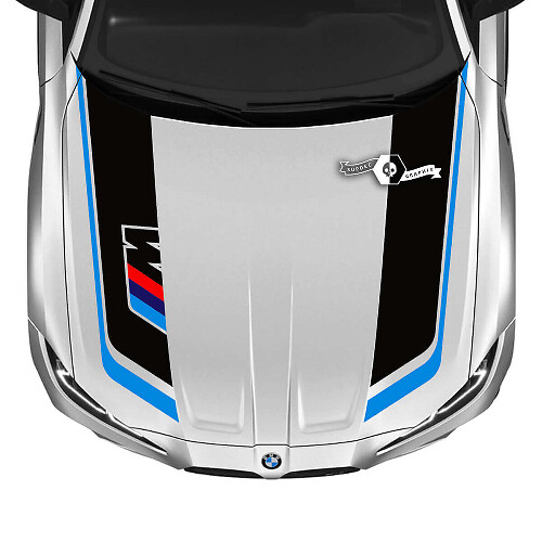 M-Style Motorkapstreep Vinyl Decal Kit voor 2021+ BMW M3 M4 G80 G82 G83