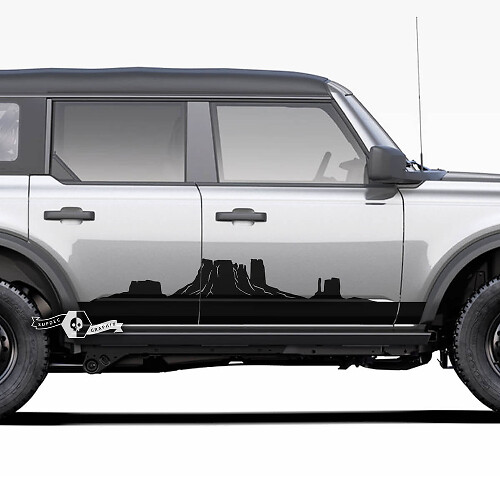 Set Rockerpaneel Zijde Monument Valley Decals Stickers 2 voor Ford Bronco