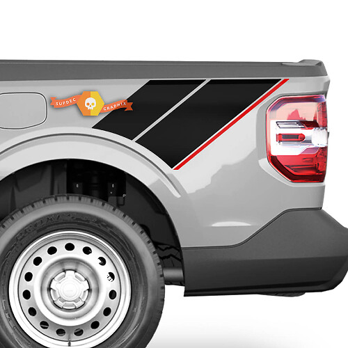 Dubbele Strepen Bedrand Vinyl Decal Kit voor Musclecar Maverick FX4