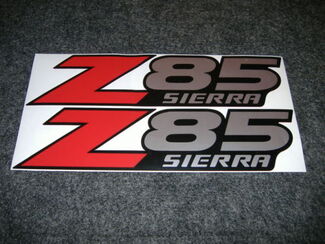 2 Gmc Z85 Sierra fabrieksstickers stickers rood Lr