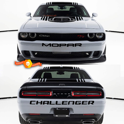 Mopar Challenger Voor- & Achterbumper Vinyl Decal Kit voor Dodge Challenger