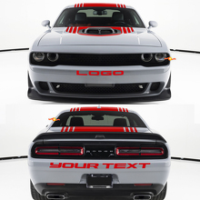Aangepast Tekst Voor- & Achterbumper Vinyl Decal Kit voor Dodge Challenger_3