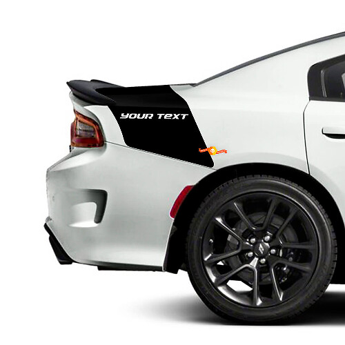Aangepaste Tekst Achter Staartbalk Stripe Vinyl Decal Kit voor Dodge Charger