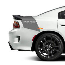 Aangepaste Tekst Achter Staartbalk Stripe Vinyl Decal Kit voor Dodge Charger_2