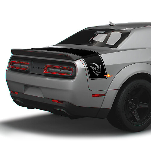 Demon Style Achterklep Strip Vinyl Stickers voor Dodge Challenger
