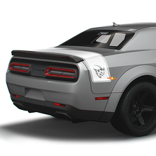 Demon Style Achterklep Strip Vinyl Stickers voor Dodge Challenger_2