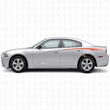 Stroboscoopstijl Strepen Zijdeur Vinyl Decal Sticker voor Dodge Charger 2011-2014_4
