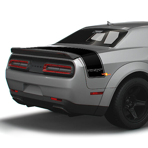 Aangepaste tekst achterklep-strook vinylstickers voor Dodge Challenger