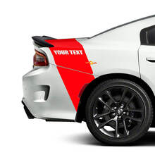 Aangepaste tekst achterste tailband streep vinyl stickers voor Dodge Charger_2