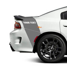 Aangepaste tekst achterste tailband streep vinyl stickers voor Dodge Charger_3