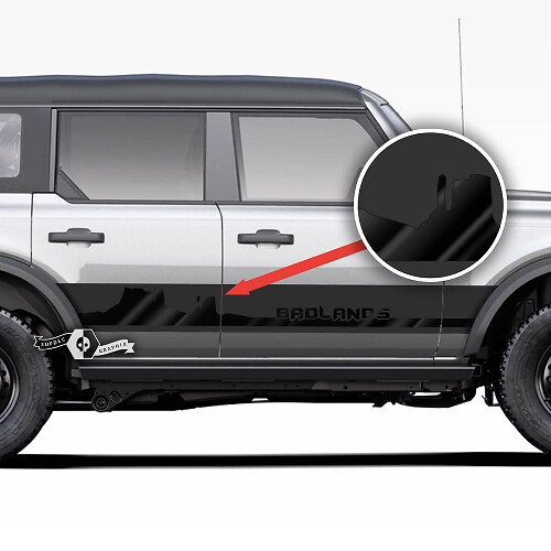 Paar Rocker Panel Side Monument Valley Badlands Decals Stickers voor Ford Bronco
