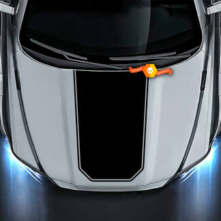 Hood Dodge Ram 1500 Power Wagon Verticale grafische stickerstreep
