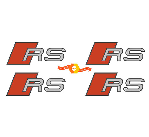 AUDI RS Premium remklauw sticker sticker TT A3 A4 S3 Q5 S-line

