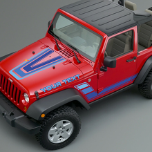 Vintage Strepen Motorkap- & Zijvinylstickerset voor Jeep Renegade CJ5 CJ7_2