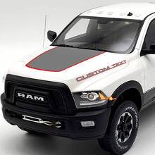 Aangepaste Tekst en Blackout Motorkap Vinyl Stickers Set voor Dodge Ram 2500 Power Wagon_3