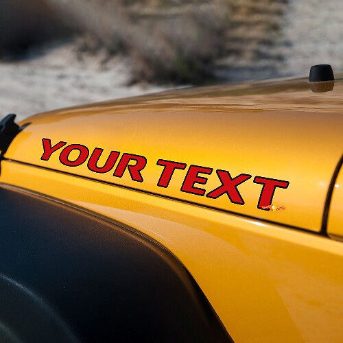 Custom OutLine Lettering Vinyl Decal voor Jeep Wrangler