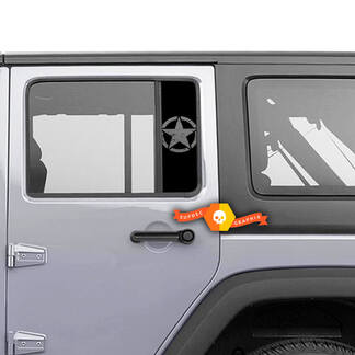 Paar Jeep Window Star Gladiator Wrangler deuren vinylstickers sticker links rechts
