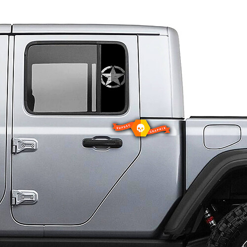 Window Army Star Destroyed Vinyl Stickers Decal 2 voor Jeep Gladiator Wrangler
