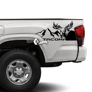Paar Toyota Tacoma SR5 Bed Side Deer Mountains Vinyl Decals Grafische Sticker
