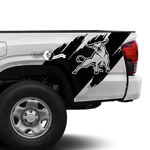 Paar Toyota Tacoma SR5 Bed Side Mud Splash Vernietigde Vinyl Decals Grafische Sticker
