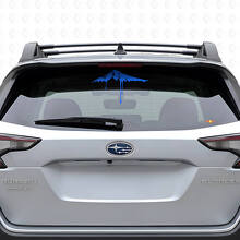 Flowing Style Sneeuwbedekt Bergtop Achterruit Vinyl Sticker Voor Auto's_2