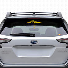 Flowing Style Sneeuwbedekt Bergtop Achterruit Vinyl Sticker Voor Auto's_5