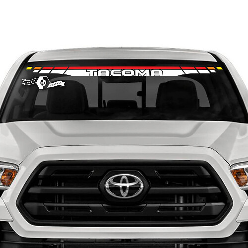 Toyota Tacoma SR5 voorruit lijn zonsondergang kleuren vinyl stickers grafische sticker
