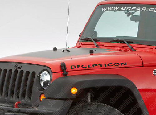 Decepticon Kap Zij Vinyl Decal Set voor Jeep Wrangler