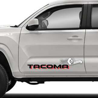 Paar Toyota Tacoma SR5 deuren zijdeuren vinyl stickers grafische sticker 2 kleuren
