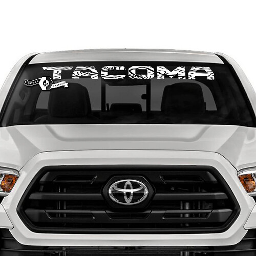 Topografische voorruitbanner vinylsticker voor Toyota Tacoma