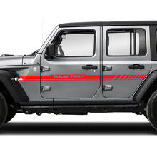Aangepaste tekst deuren spatbord zijstreep vinyl sticker decal voor Jeep Wrangler Unlimited 3